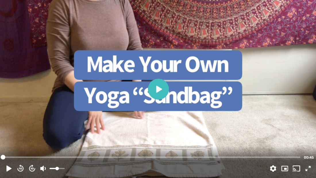 Quick tutorial video on how to make a yoga sandbag at home