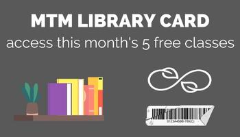 Moved To Meditate Library Card for access to free online mindful movement classes.