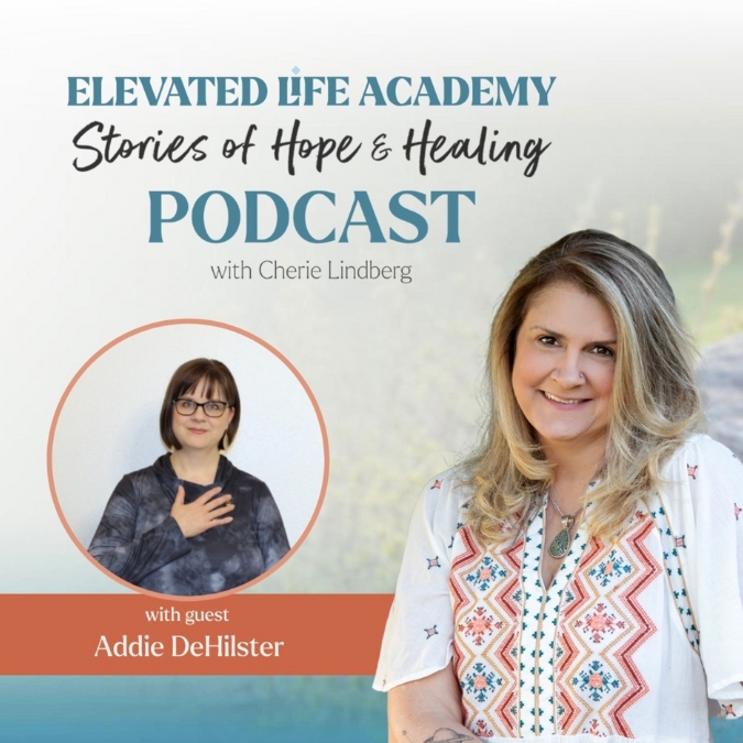 Addie deHilster speaking about mindful movement as a guest on the Elevated Life Academy Podcast with Cherie Lindberg.